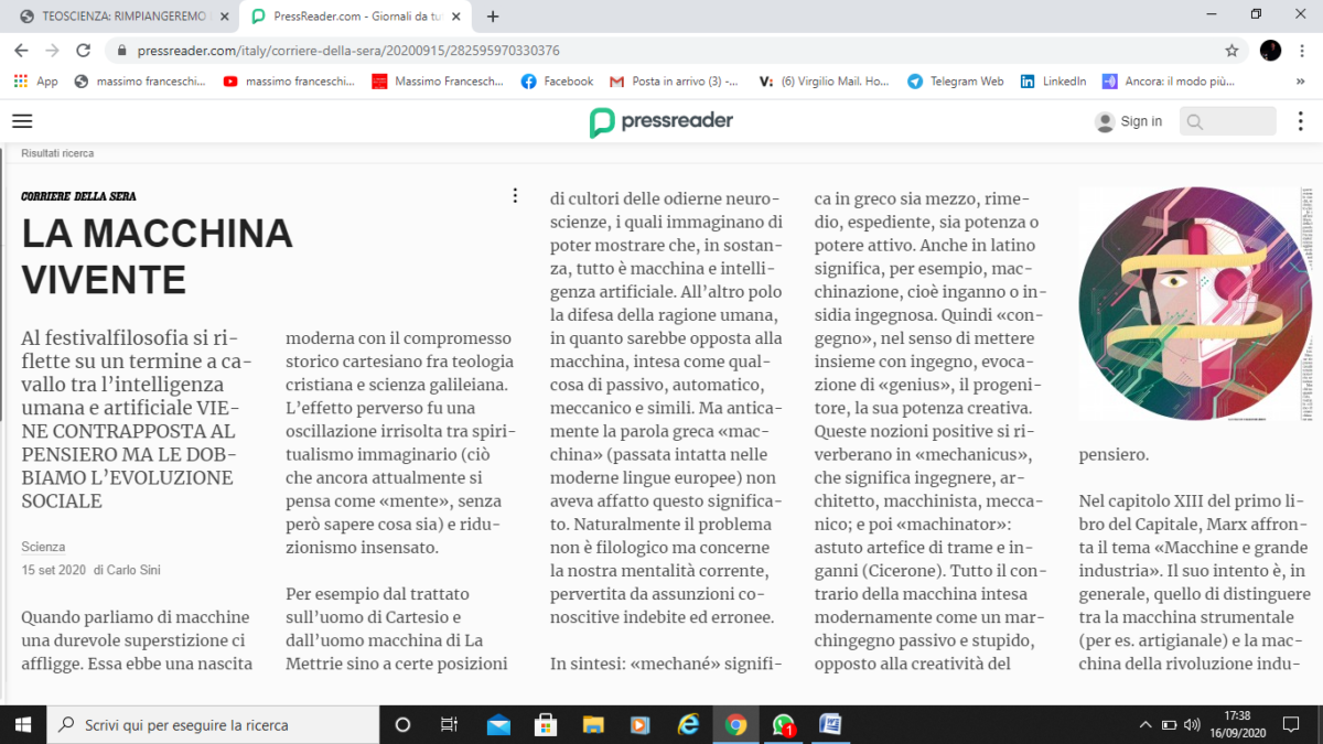 CREDERE DI ESSERE MACCHINE CI ESPONE ALLA TECNOCRAZIA