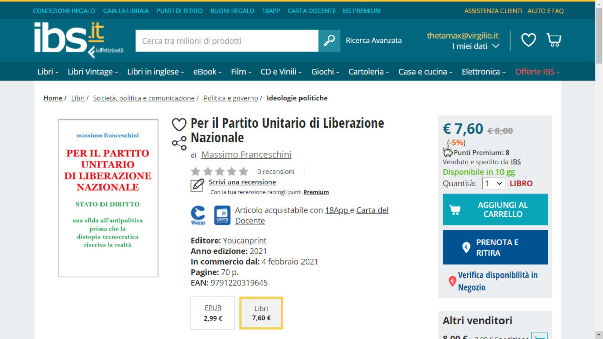 DAL MIO LIBRO: INTRODUZIONE E MOTIVAZIONE