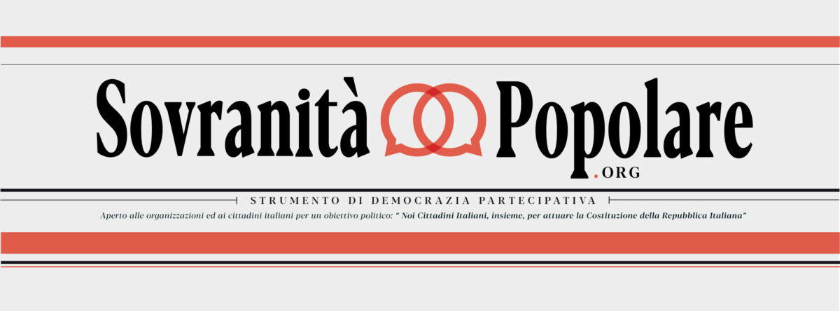SOVRANITÀ POPOLARE